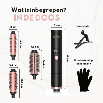 Brosse chauffante en céramique 3 en 1 Nysah.